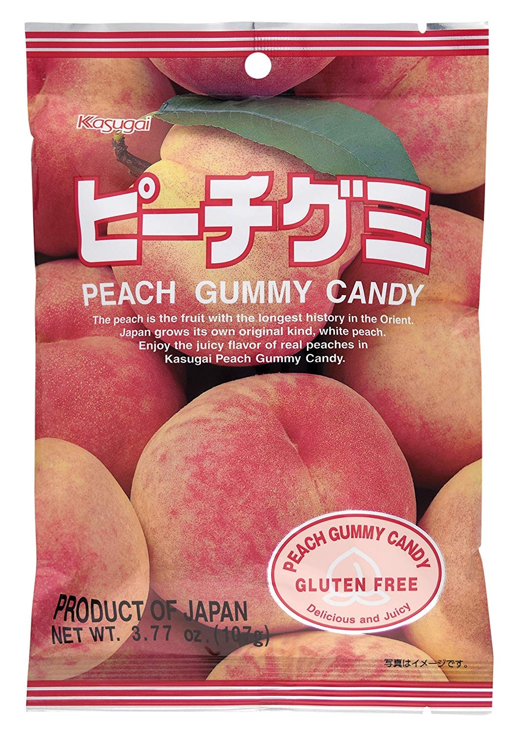 Amazon.com : Kasugai Peach Gummy Candy 3.77oz (9 Pack) : Grocery